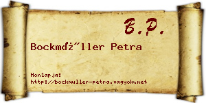 Bockmüller Petra névjegykártya